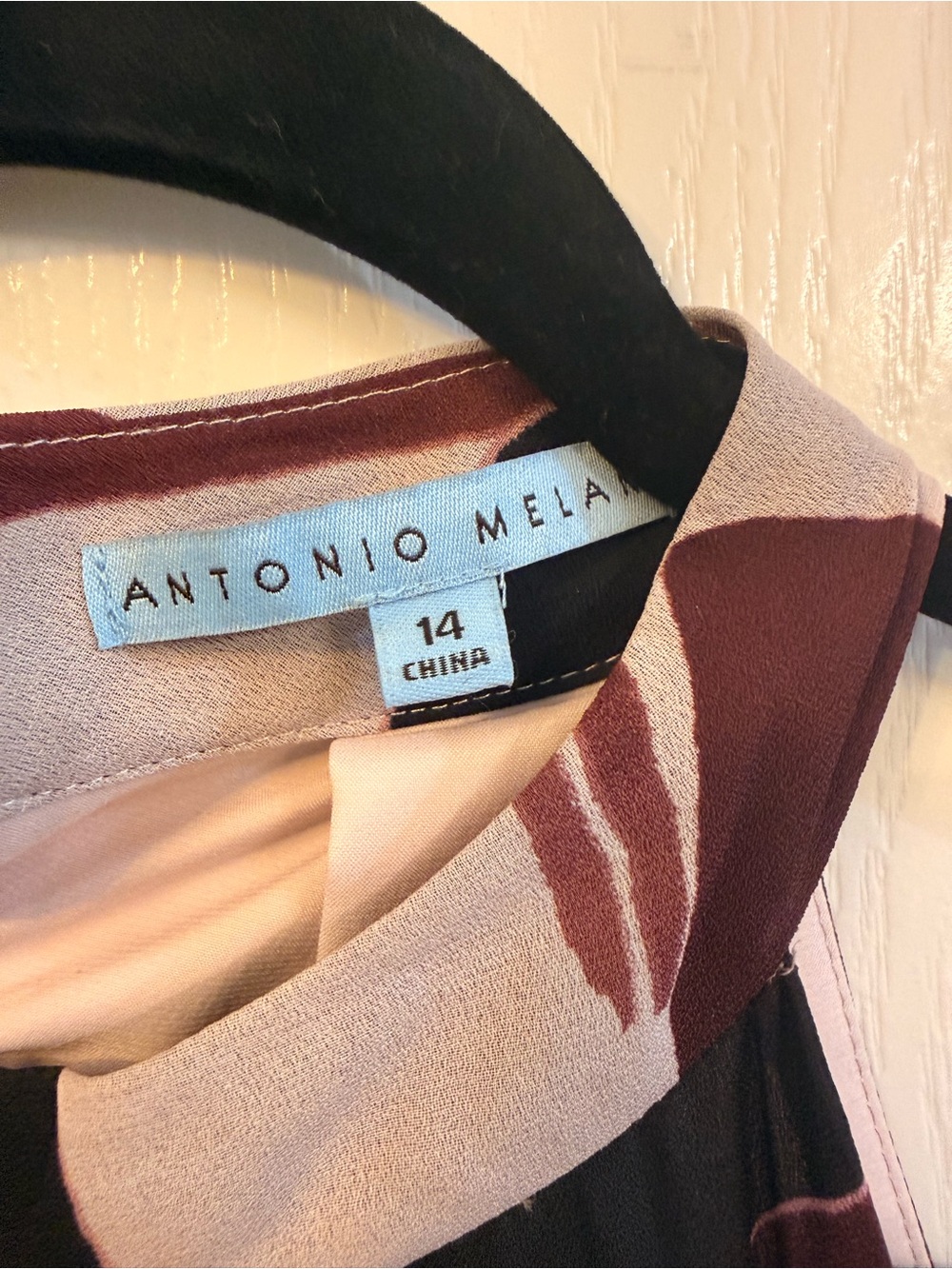 ANTONIO MELANI Sleeveless Halter Top in Blush, Burgundy & Black - Picture 5 of 5